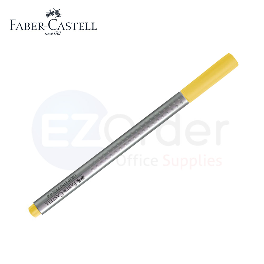 FABER CASTELL  fineliner pen w/grip mustard 0.4mm