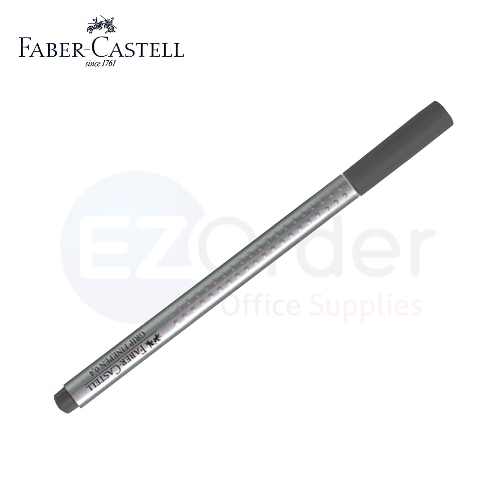 FABER CASTELL  fineliner pen w/grip black 0.4mm