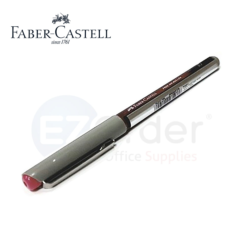 FABER CASTELL FREE INK  roller Pen wine red 0.7mm