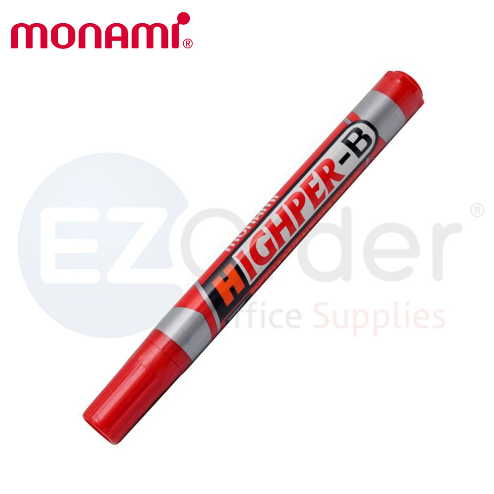 MONAMI Permanent marker chisel tip red