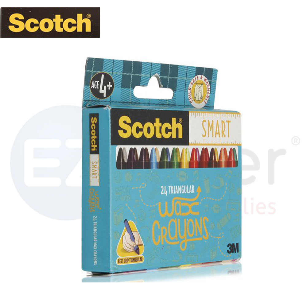 SCOTCH colored grip wax crayons  (24colors)