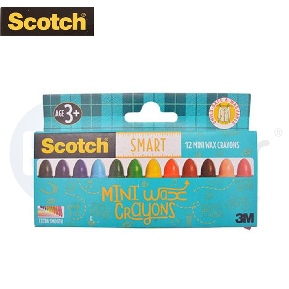 SCOTCH colored bullet wax crayons  (12colors)