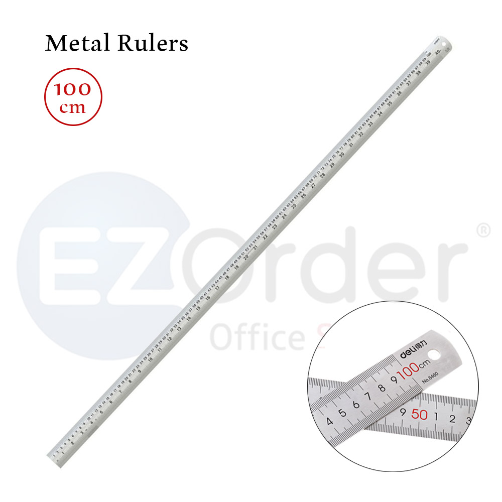 +Ruler, Stainless Steel 100cm