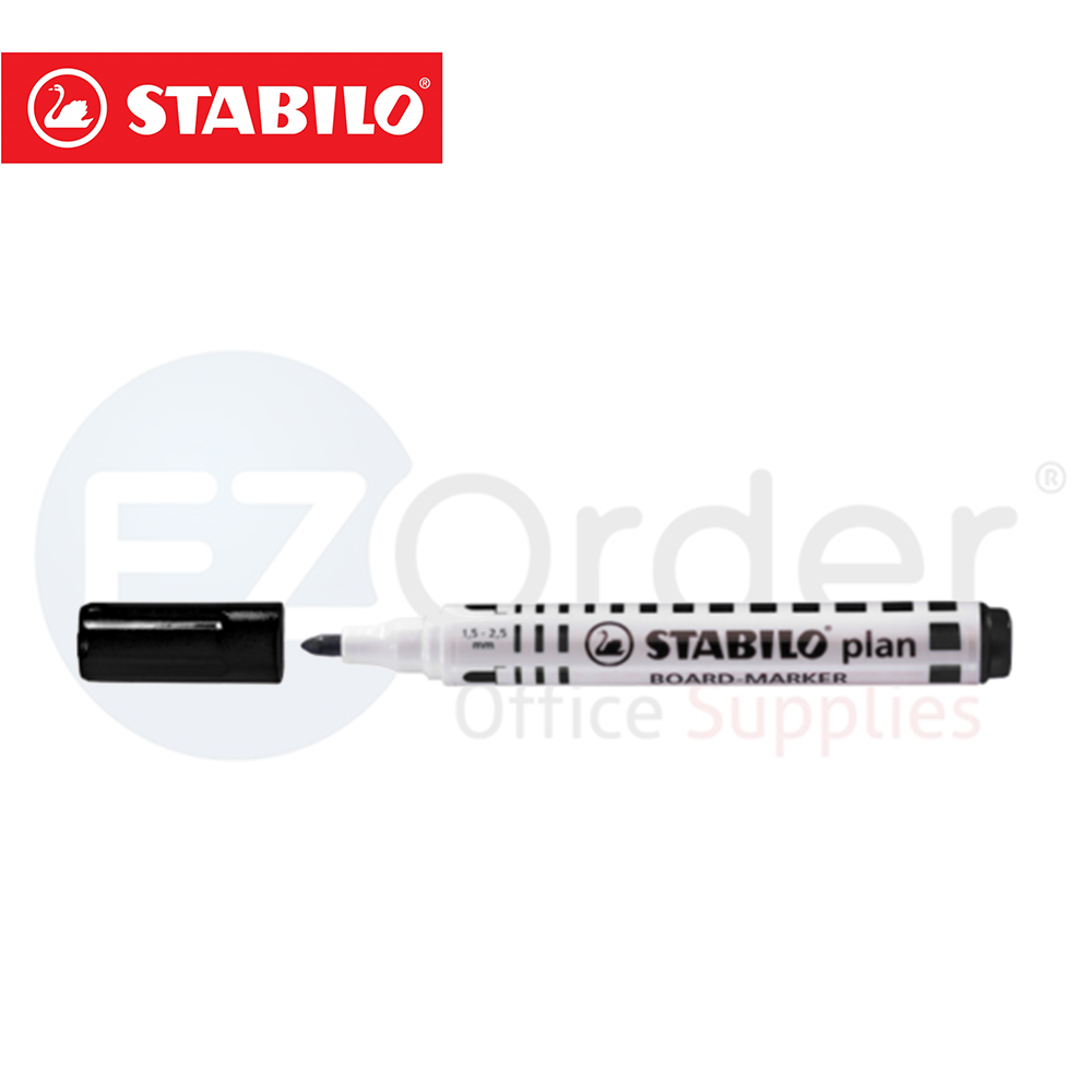 STABILO  Whiteboard marker black ROUND tip