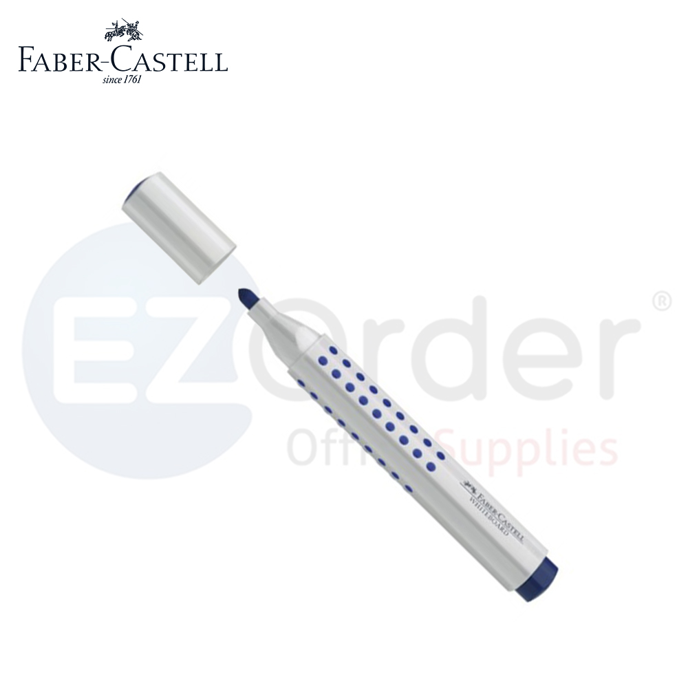 Faber castel white board marker w/ grip blue