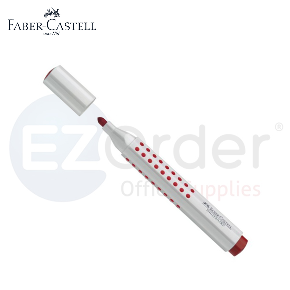 Faber castel white board marker w/ grip red