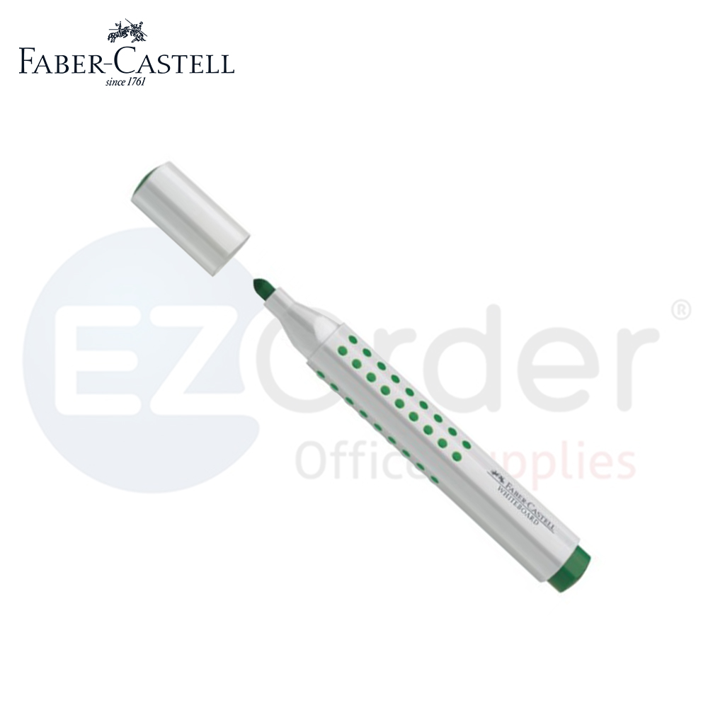 Faber castel white board marker w/ grip green