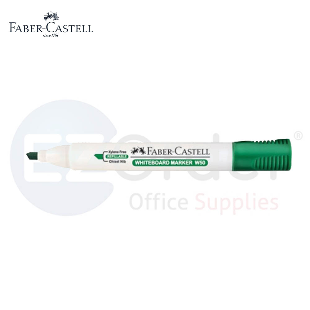 Faber castel white board marker chisel tip green