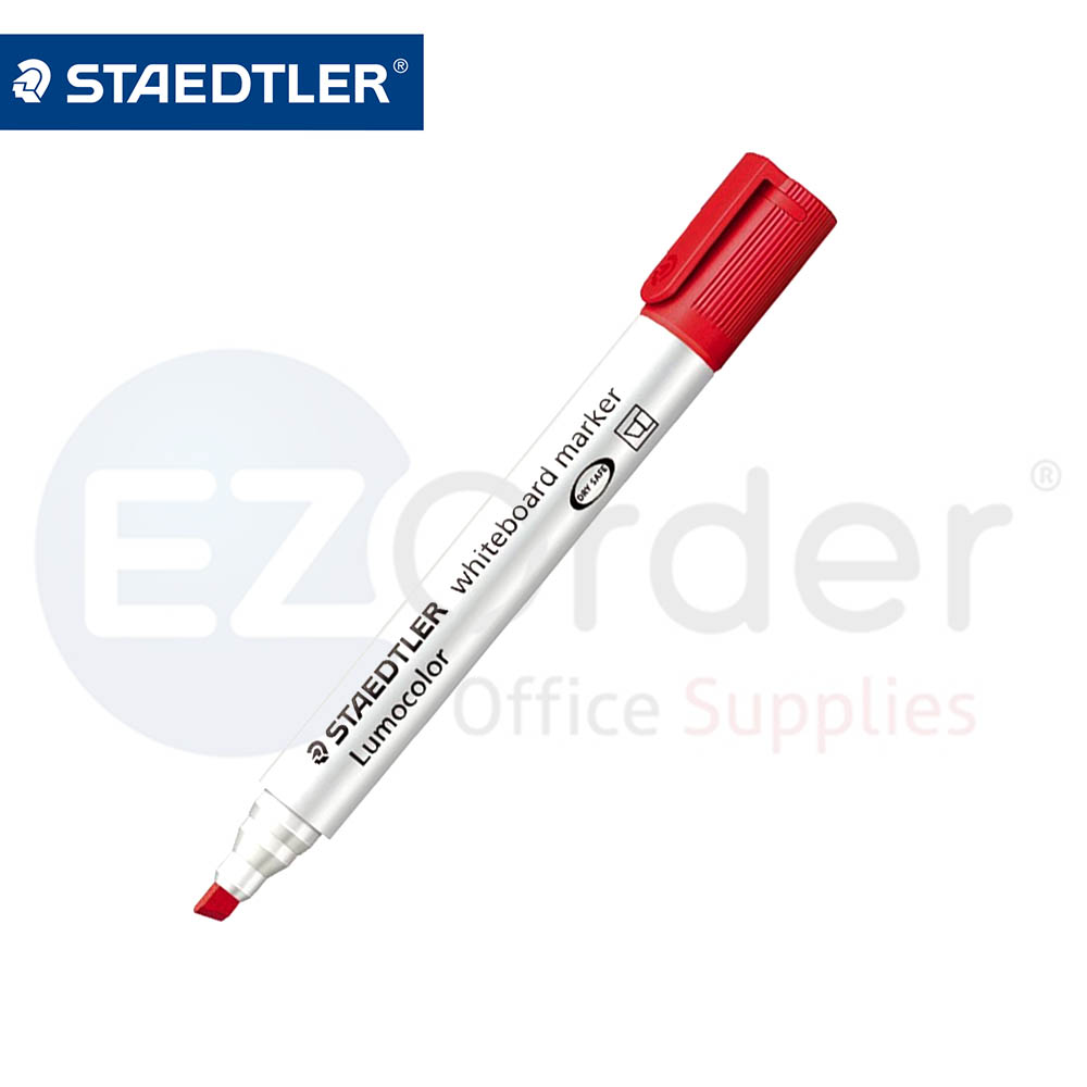 Steadtler white board marker,red chisel tip