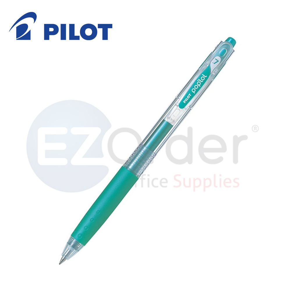 Pilot POP LOL Gel Pen  rectractable 0.7MM metalik green