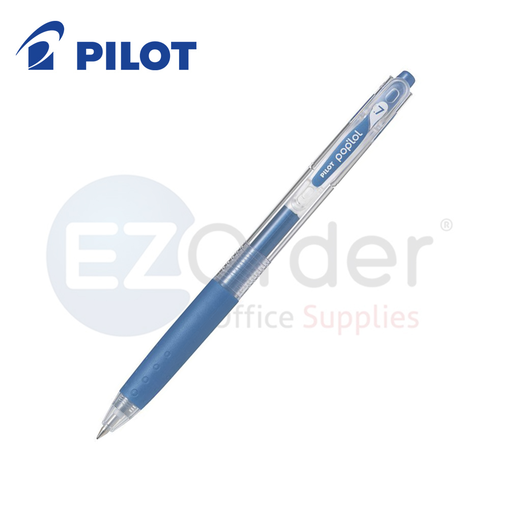 Pilot POP LOL Gel Pen  rectractable 0.7MM metalik blue