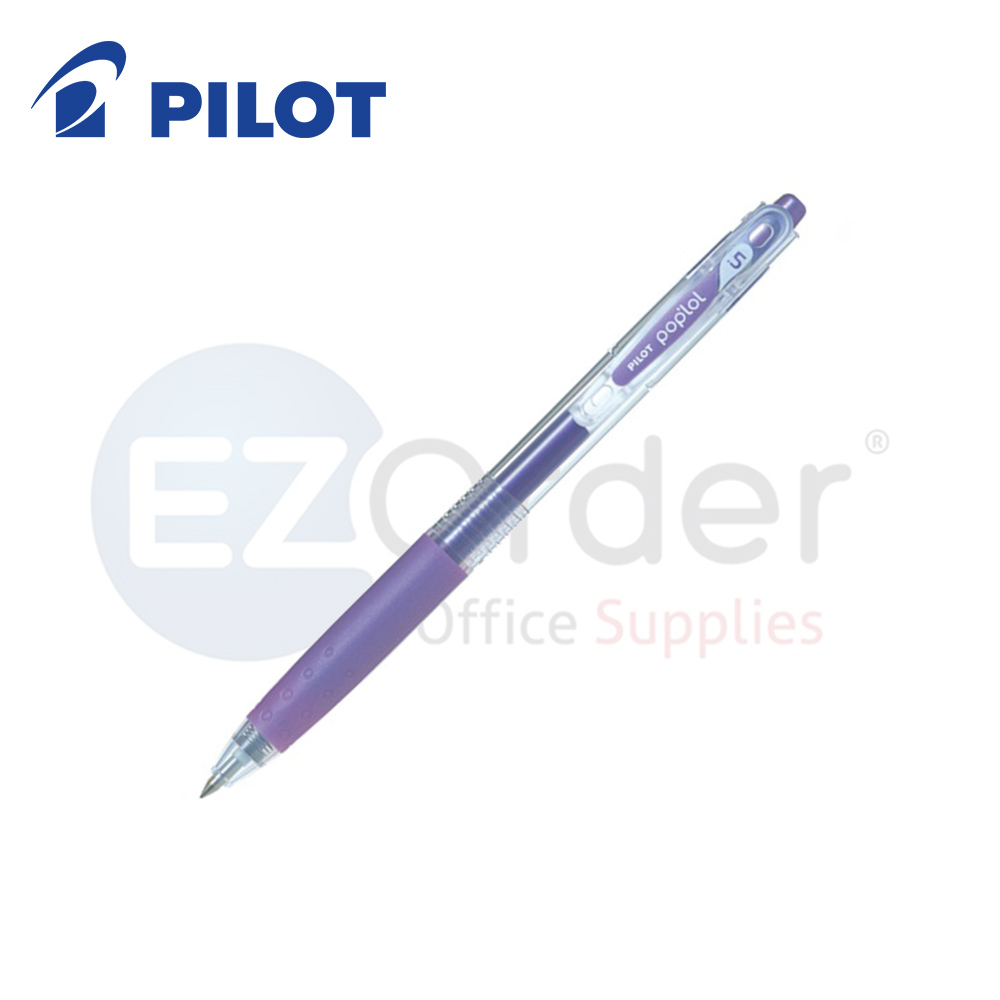 Pilot POP LOL Gel Pen  rectractable 0.7MM metalik violet