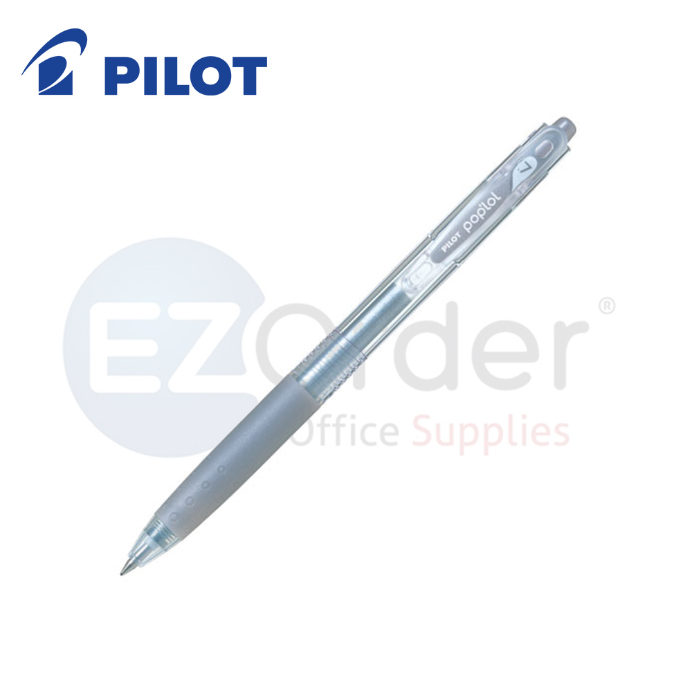 Pilot POP LOL Gel Pen  rectractable 0.7MM silver